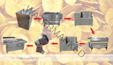 Semi-Automatic-Frying-Banana-Chips-Production-Line-for-Sale