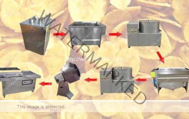 Semi-Automatic-Frying-Banana-Chips-Production-Line-for-Sale