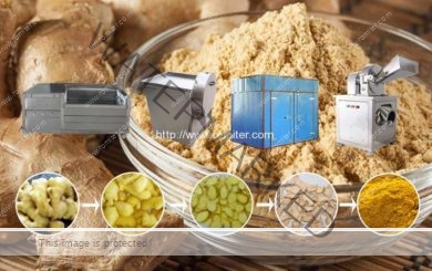 Semi-Automatic-Ginger-Powder-Production-line-for-Sale